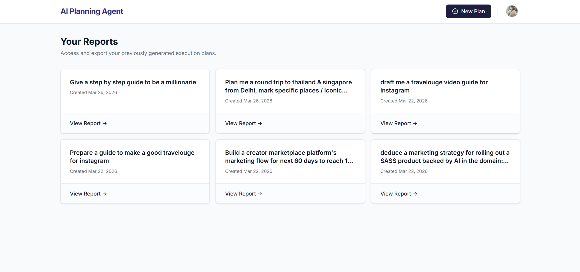 AI Planning assistant